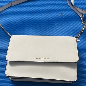 Michael Kors Cream Crossbody Bag with Chain Strap